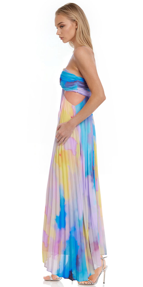 Badgley Mischka Gabriella Halter Dress