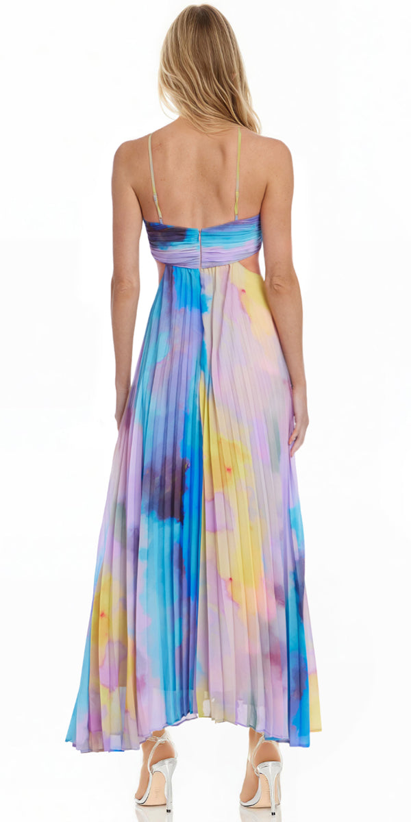 Badgley Mischka Gabriella Halter Dress