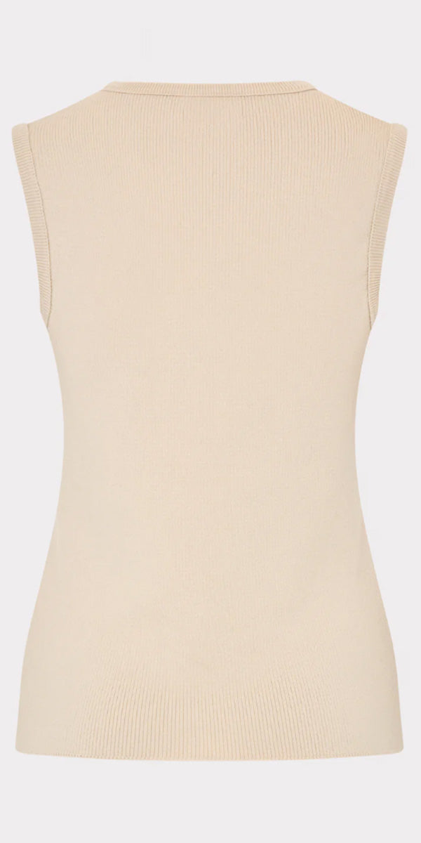 Milly Satin Knit Combo V-Neck Top