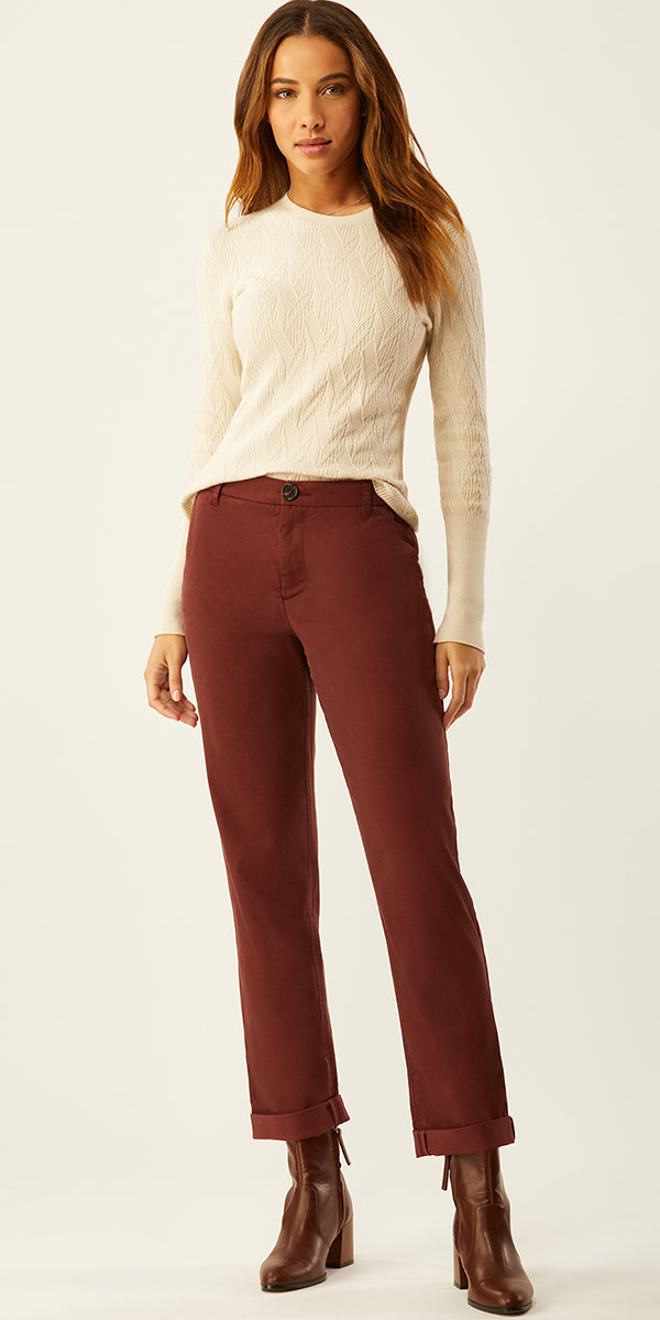 Ecru Mitchell Classic Chino Pant