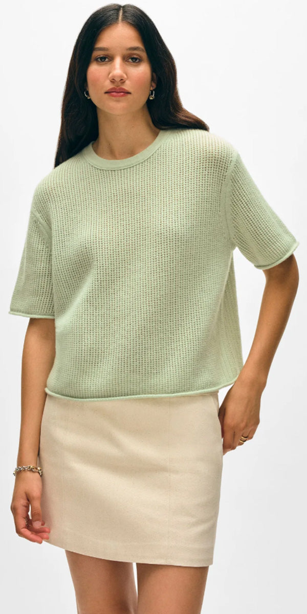 White + Warren Waffle Tee