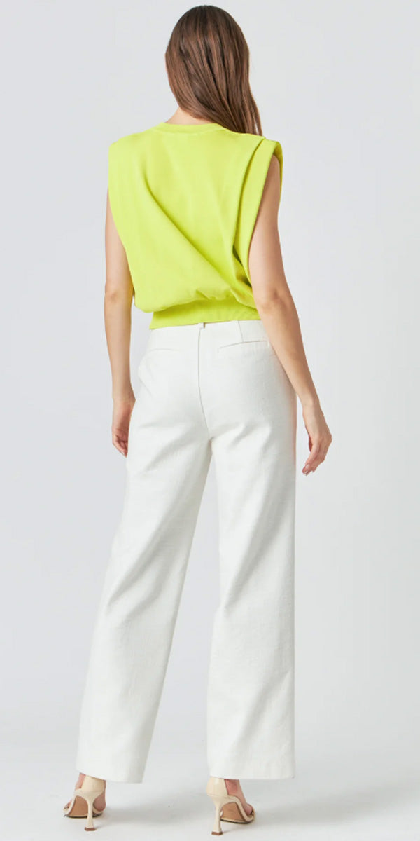 English Factory Powder Shoulder Top