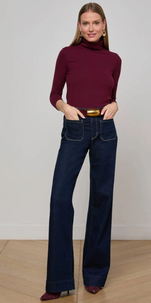 L'AGENCE Nolan Patchpocket Wide Leg Jean