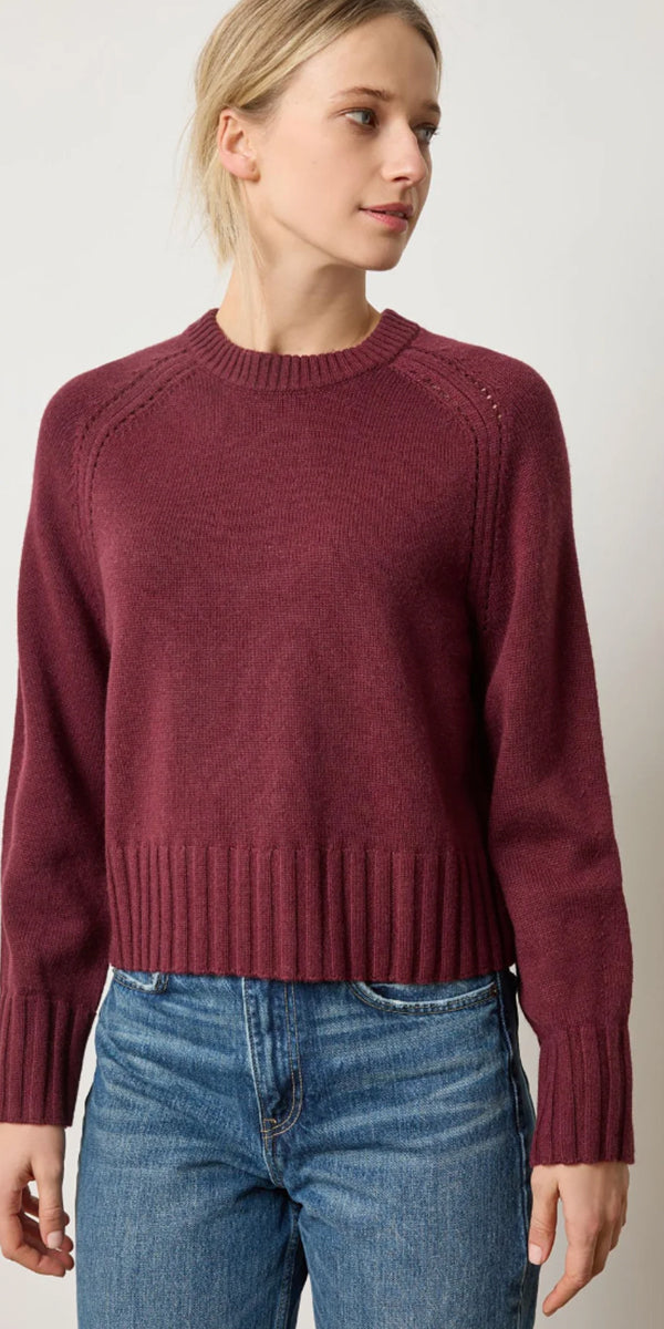 Lilla P Saddle Sleeve Crewneck Sweater