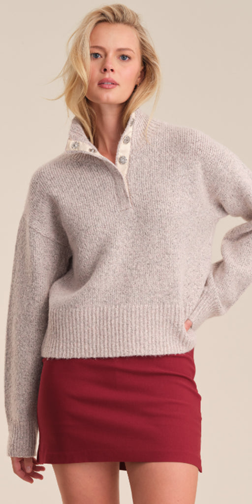 525 America Snap Front Henley Top