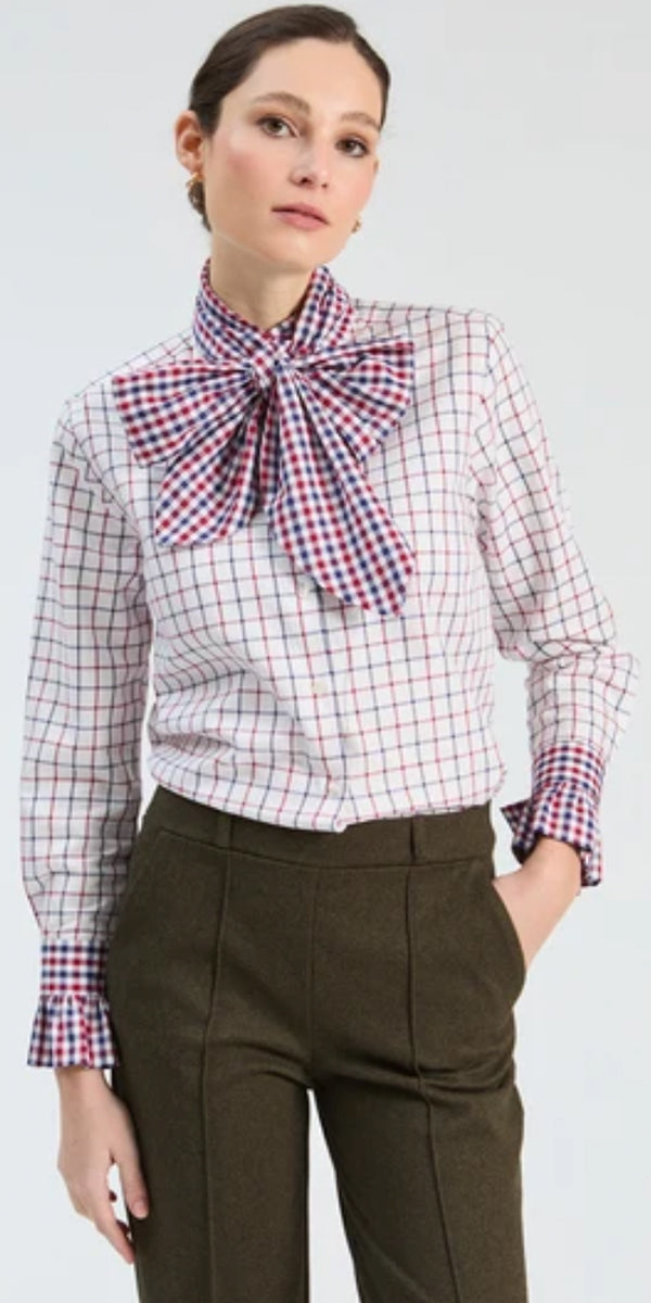 Vilagallo Check Bicolor Blouse