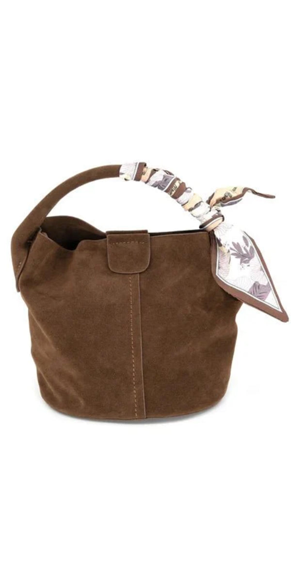 BC Bags 2795 Small Suede Bucket Bag