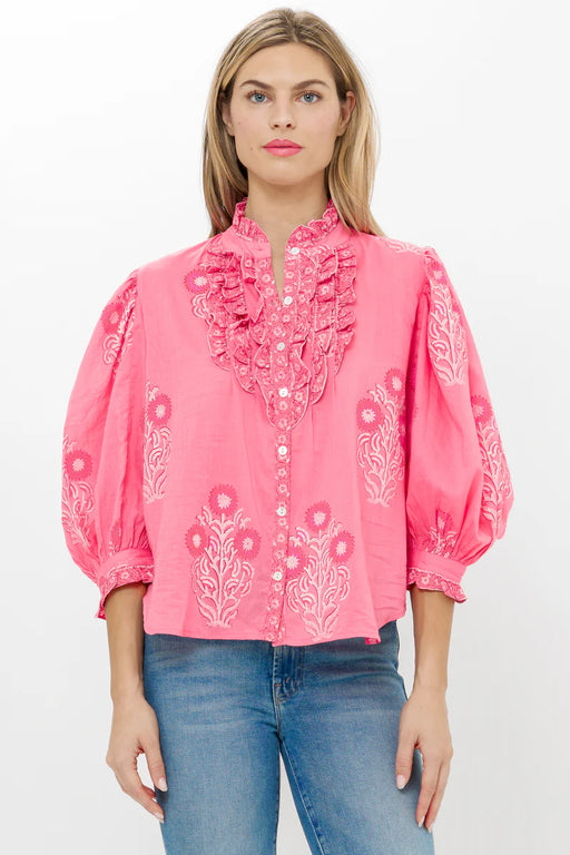 Oliphant Ruffle Front Blouse