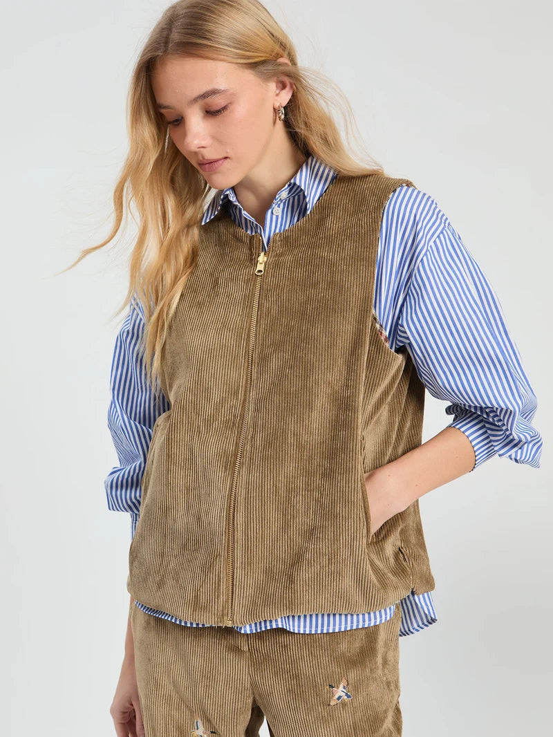 Vilagallo Reversible Corduroy Vest