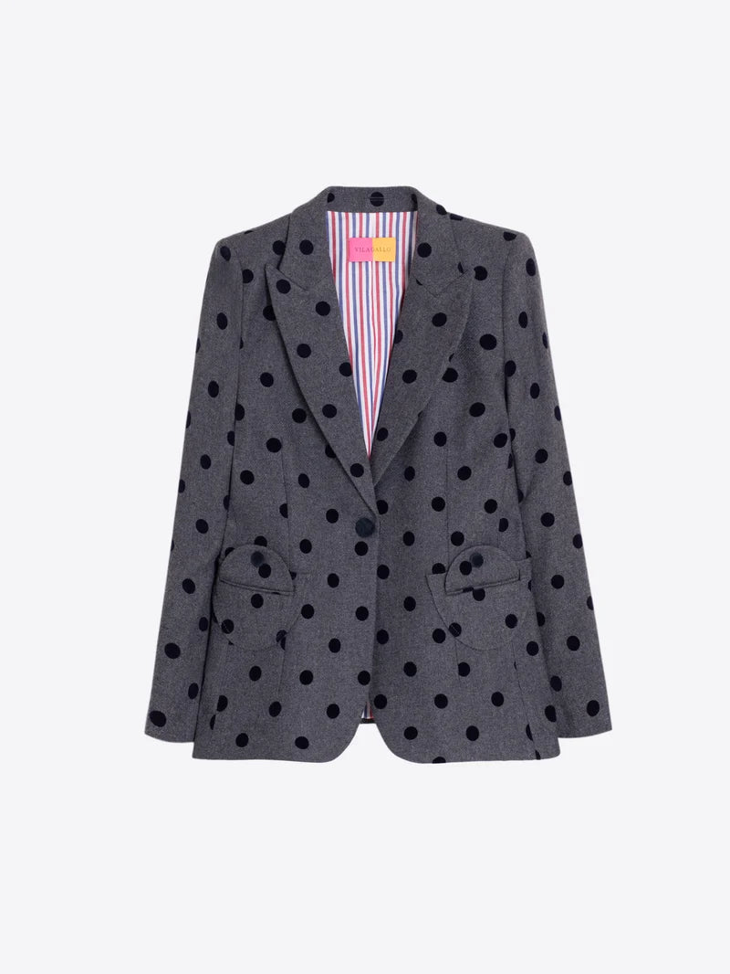 Vilagallo Polka Dot Blazer