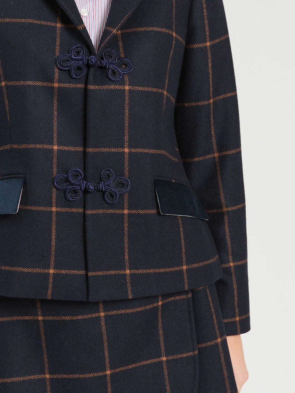 Vilagallo Plaid Short Jacket