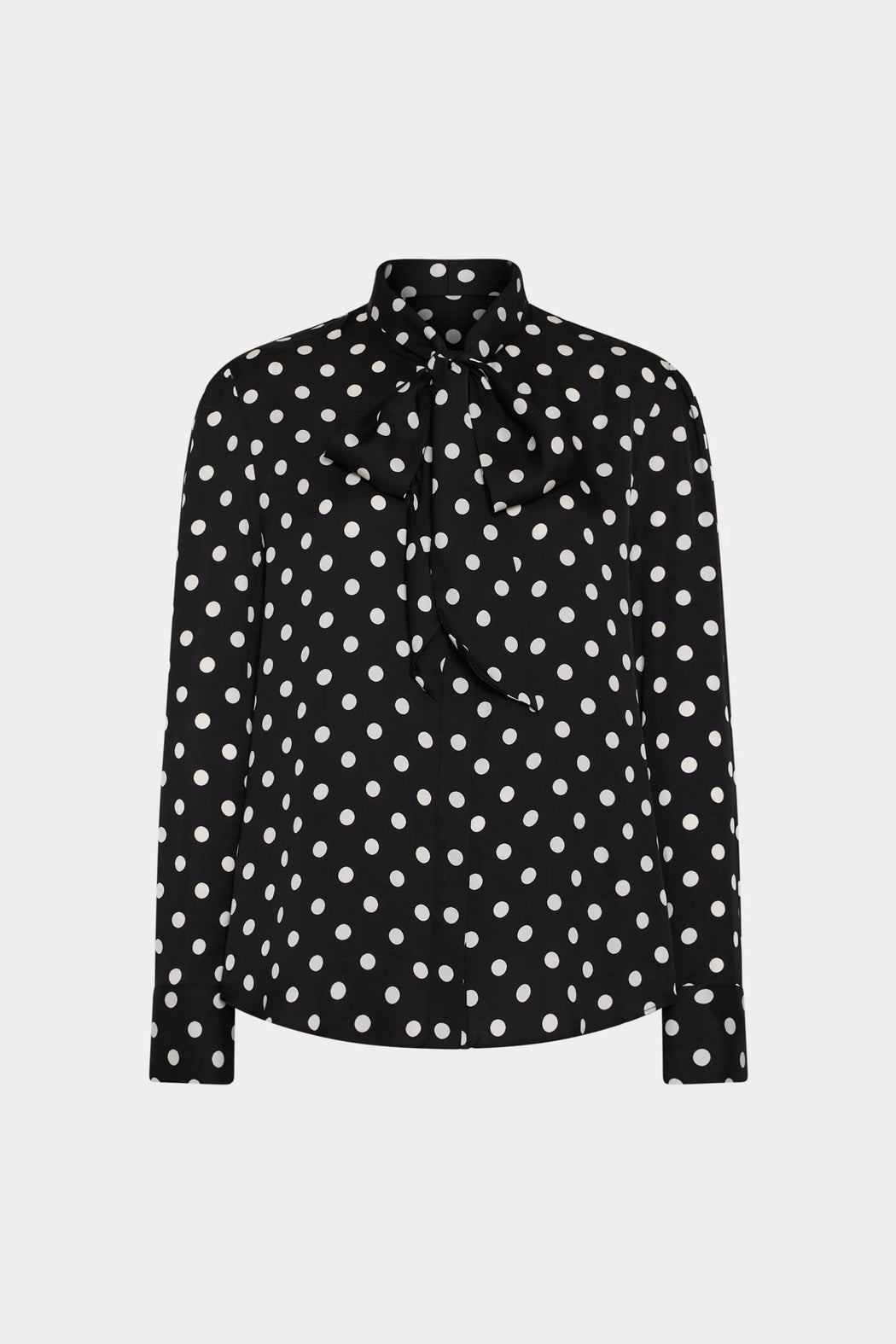 Milly Tie Neck Polka Dot Blouse