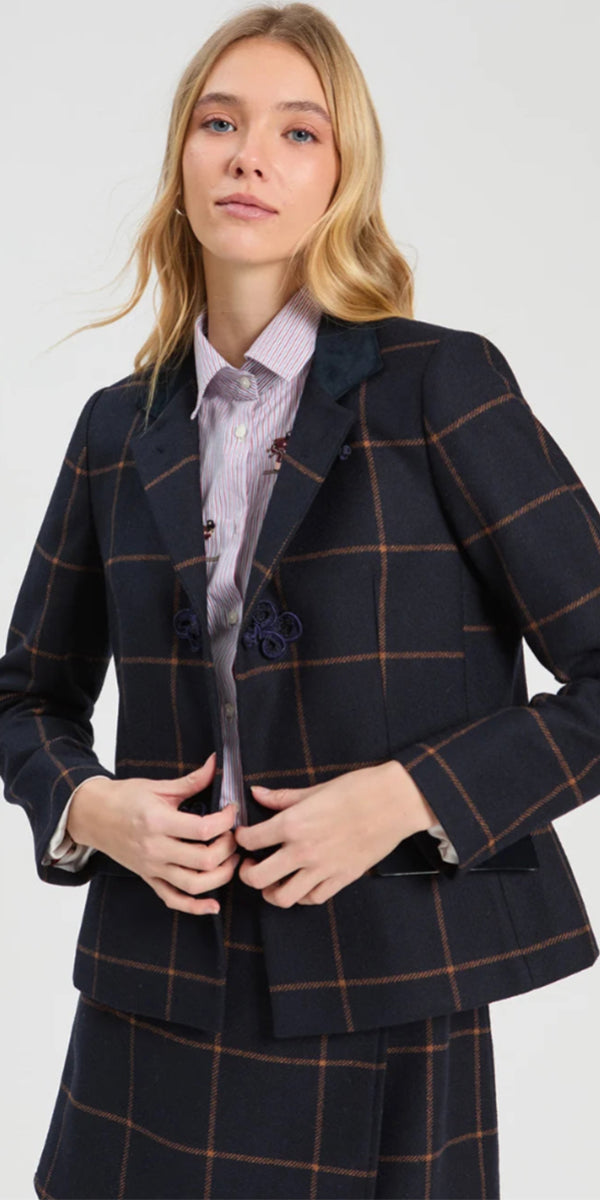 Vilagallo Plaid Short Jacket