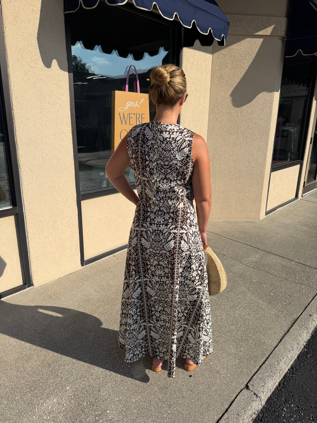 Sail To Sable Tropical Block Midi Skirt Set