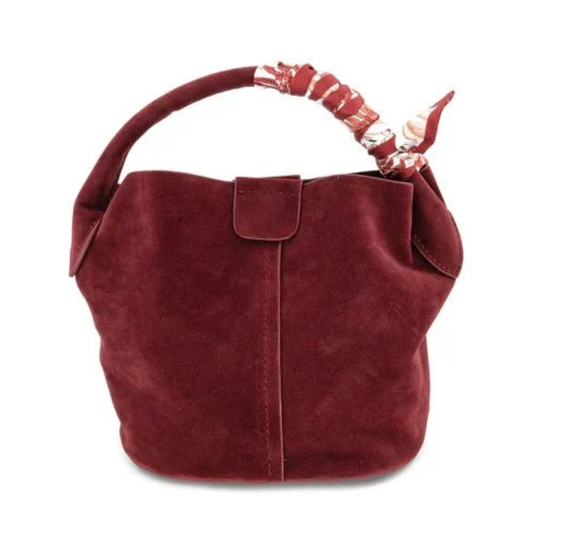 BC Bags 2795 Small Suede Bucket Bag