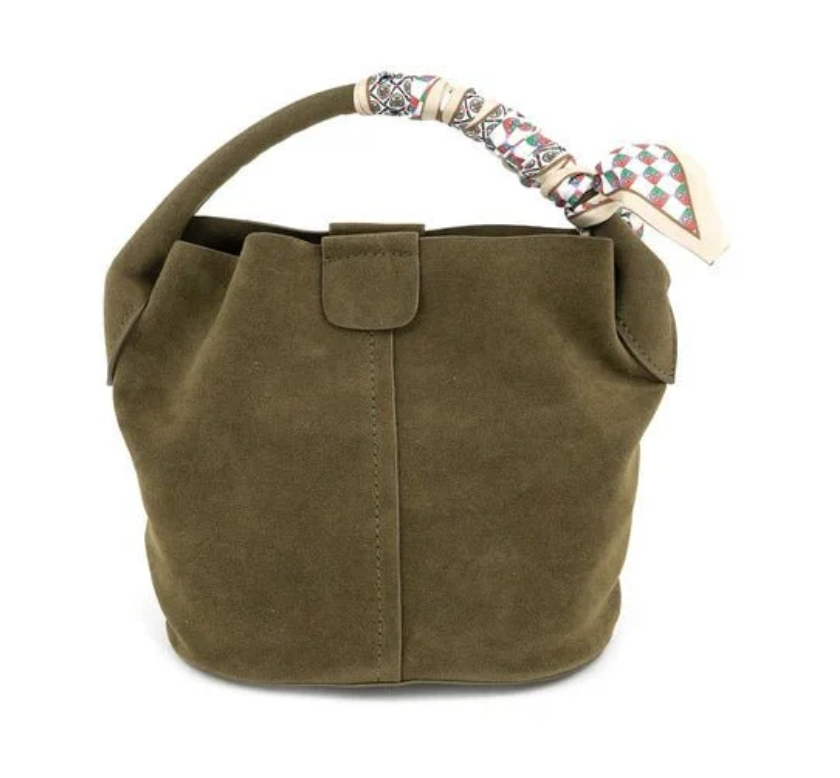 BC Bags 2795 Small Suede Bucket Bag