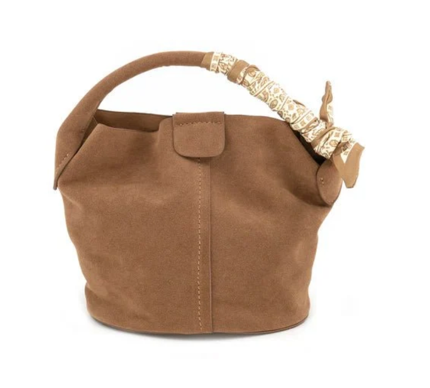 BC Bags 2795 Small Suede Bucket Bag