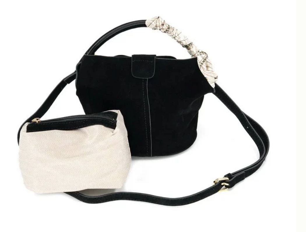 BC Bags 2795 Small Suede Bucket Bag