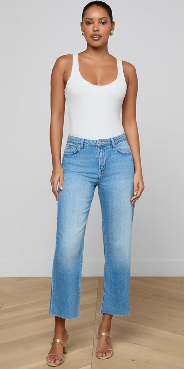 L'AGENCE Wanda Crop Wide Leg Jean