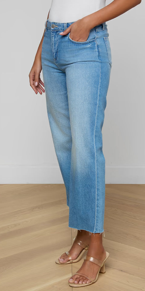 L'AGENCE Wanda Crop Wide Leg Jean