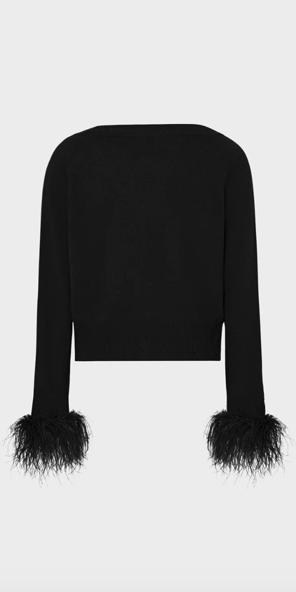 Milly Feather Cuff Sweater