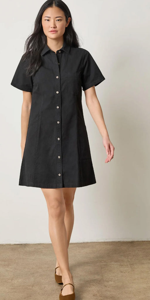 Lilla P Twill Paneled Shirt Dress