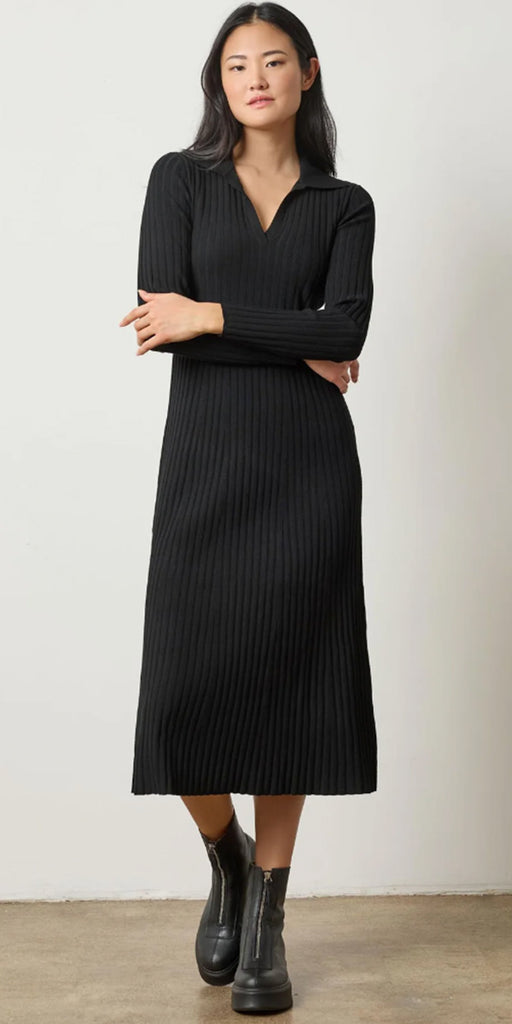 Lilla P LS Rib Henley Dress