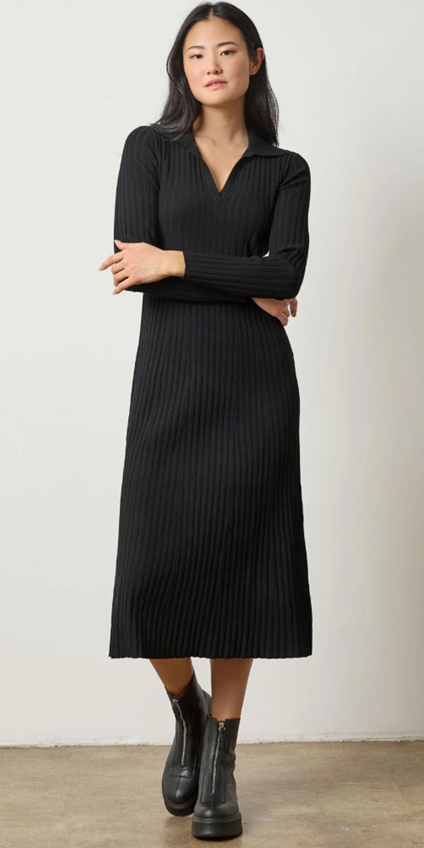 Lilla P LS Rib Henley Dress