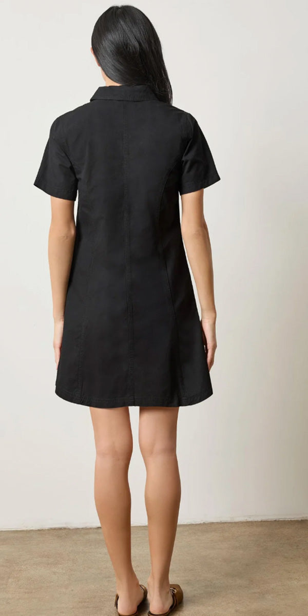 Lilla P Twill Paneled Shirt Dress