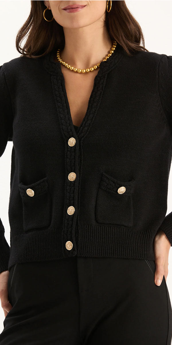 Tyler Boe Mallory Gold Button Cardigan