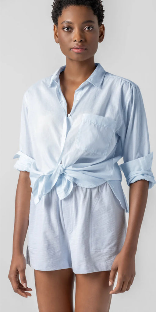 Lilla P Relaxed LS Button Down Top