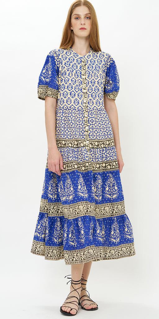 Oliphant Scoop Tiered Midi Dress