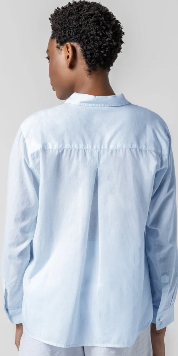 Lilla P Relaxed LS Button Down Top