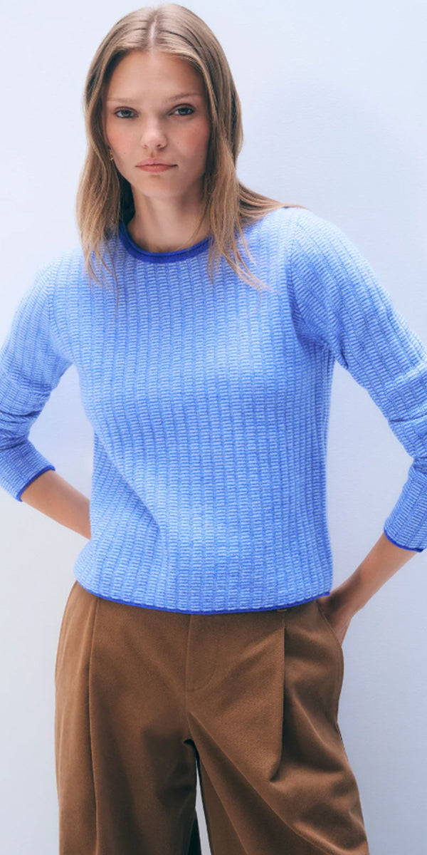 White + Warren Textured Crewneck Sweater