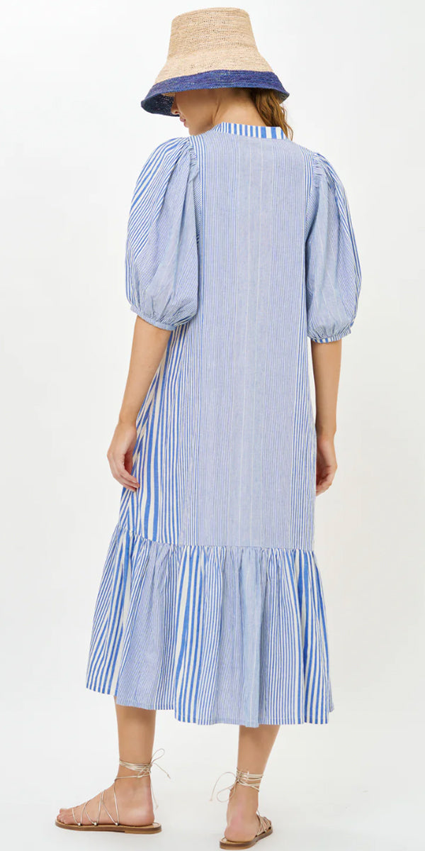Oliphant Button Puff Midi Dress