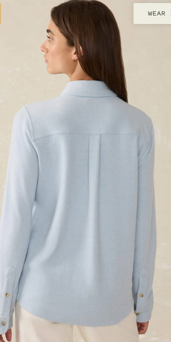 Faherty Legend Sweater Shirt - Ice Twill