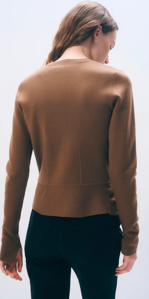 White + Warren Superfine Merino Waisted Cardigan