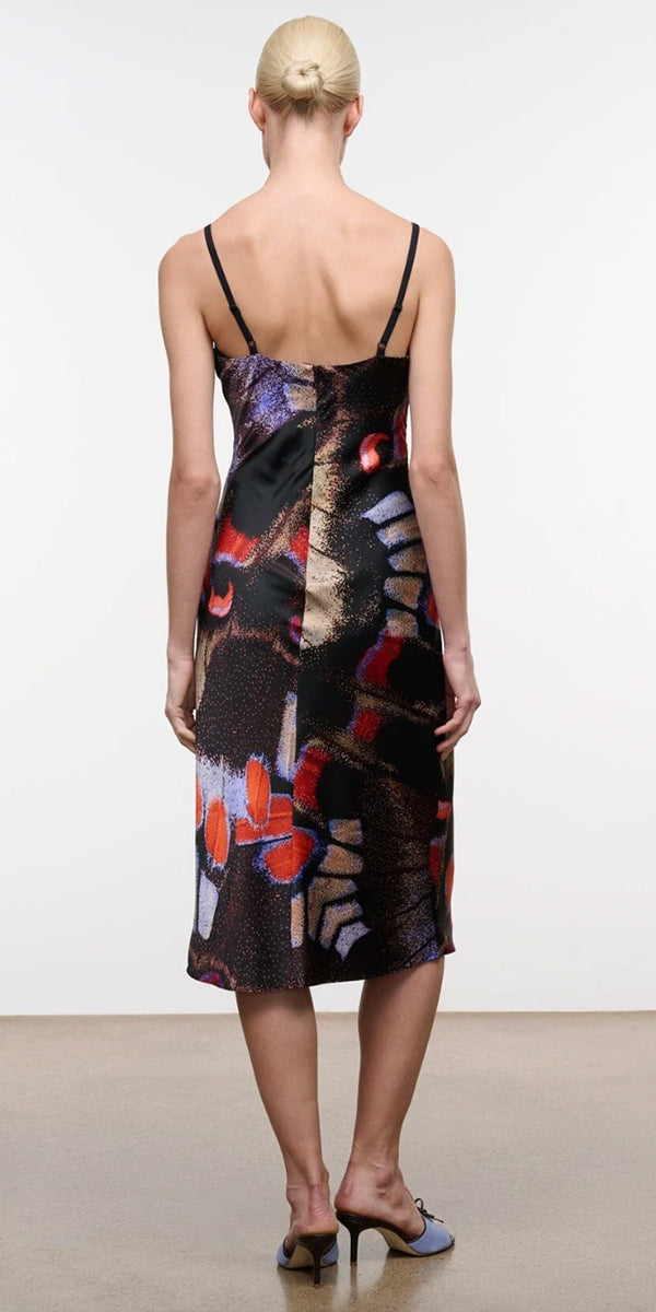 Staud Evangeline Silk Midi Dress