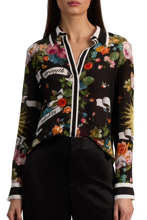 Alice & Olivia Willa Silk Blouse