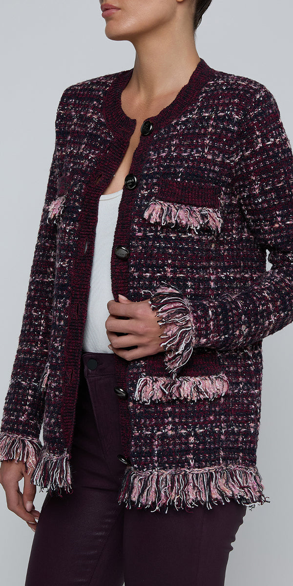 L'Agence Kastoria Fringe Cardigan