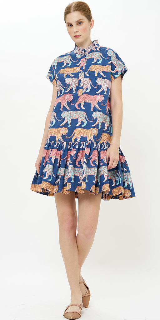 Oliphant Cap Sleeve Mini Dress