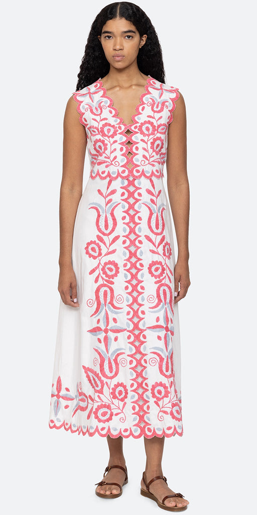 SEA NY Eevi Twill Vneck Dress