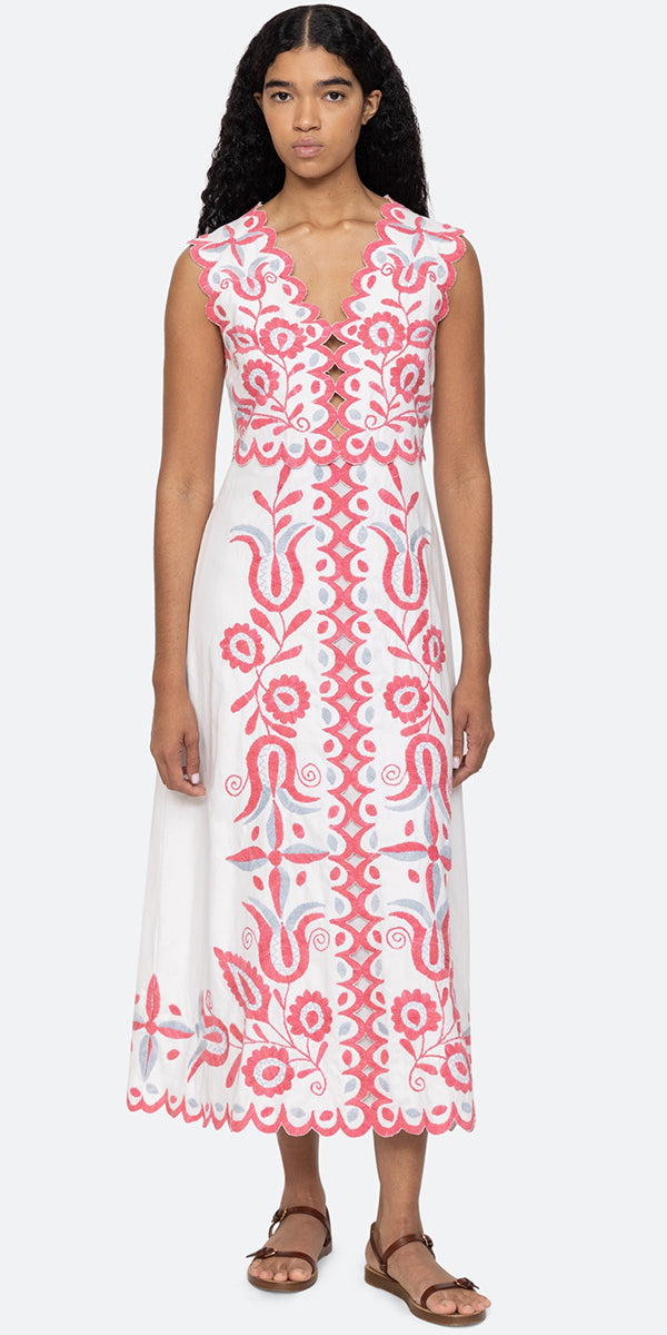 SEA NY Eevi Twill Vneck Dress