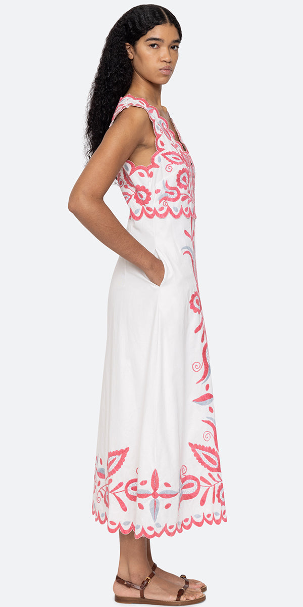 SEA NY Eevi Twill Vneck Dress