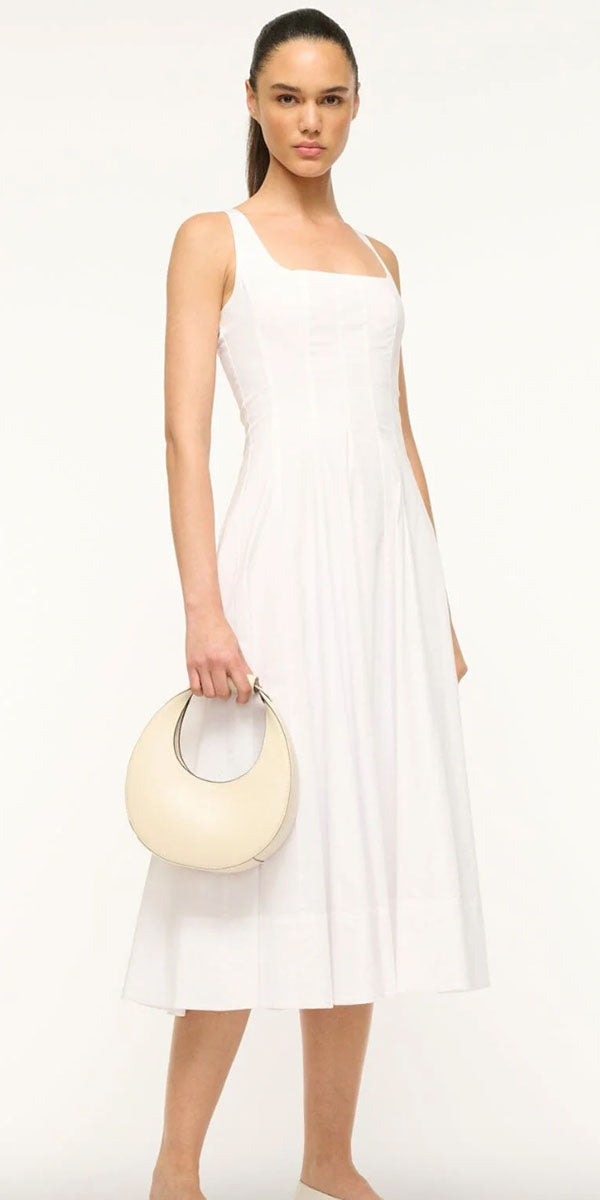 Staud Mini Moon Bag Cream