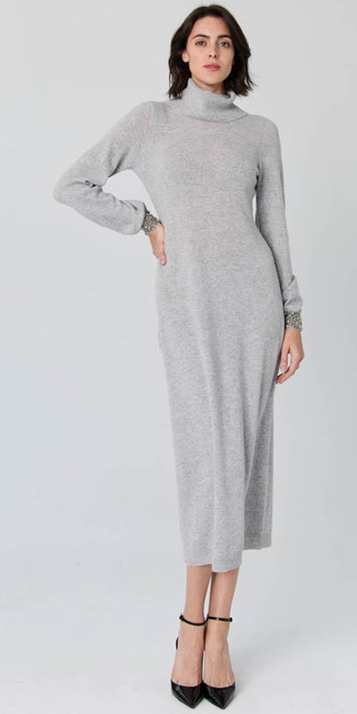 Autumn Cashmere Jeweled Cuff Dress