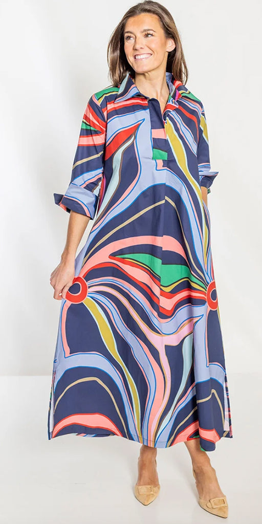 House of MBR Ruthie Long Shirt Dress