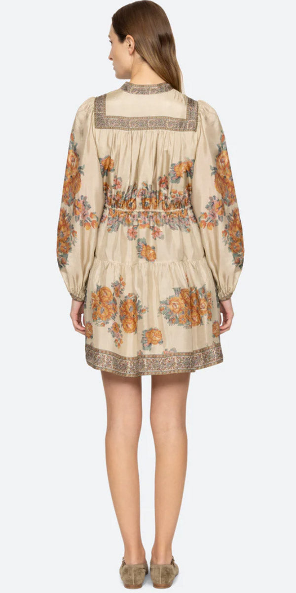 SEA NY Fiorella Border Print Dress