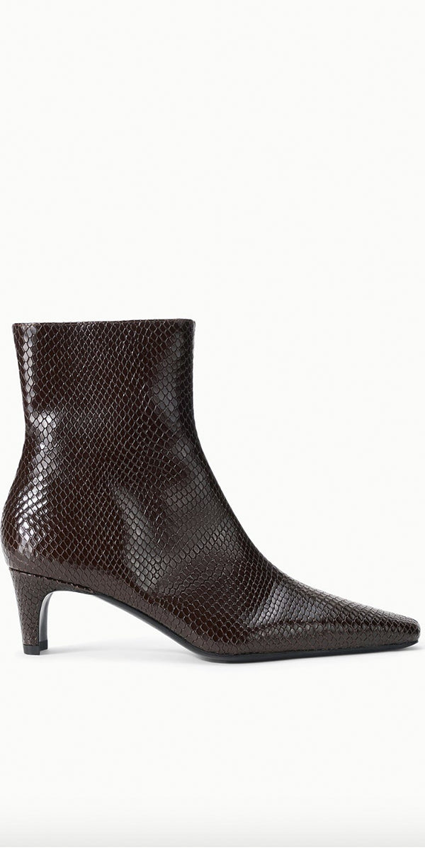 Staud Wally Ankle Boot - Espresso Snake