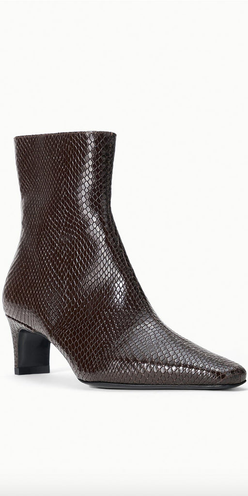 Staud Wally Ankle Boot - Espresso Snake